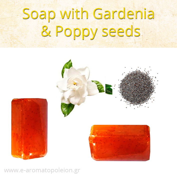 Gardenia with poppy seeds soap